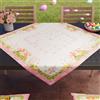 PETTI Artigiani Italiani - Accessori Tessili da Cucina, Centrotavola Pasqua Moderno 90x90 cm in Microfibra, Tovaglia Centro Tavola Elegante in Stampa Digitale Flora, 100% Made in Italy