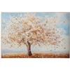 DRW Quadro Tela con Albero in Marrone, Blu e Bianco, 80 x 120 x 3,7 cm