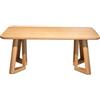 DRW Tavolo da Pranzo Rettangolare in Legno MDF e impiallacciatura di Frassino in Rovere 76x200x100 cm