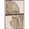 DRW Quadro Astratto Stampato in Beige e Nero 120 x 80 x 3,8 cm