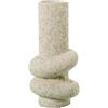 DRW Vaso da Tavolo in Ceramica in Beige Sabbia 31x15x15 cm