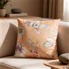 KASANOVA Cuscino Divano Velluto 50x50 cm ocra Fiori