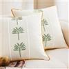 Sonive Federe Cuscino 40x40cm, Set di 2, Soggiorno, Camera da Letto Bianco | Cuscini Decorativi in Ricamo Tessuto Morbido per Divano