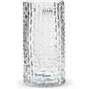 DRW Vaso da Tavolo in Vetro Ondulato in Trasparente 20x10.5x10.5 cm