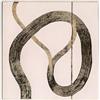 DRW Quadro Astratto Stampato in Beige e Nero 100 x 100 x 3,8 cm