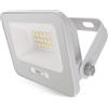 EMOS - Faretto LED in alluminio GLARO 10 W - IP65 impermeabile per ambienti umidi ed esterni - super luminoso 1.000 lm, bianco neutro 4.000 K, durata 20.000 h - Cavo di collegamento in gomma da 20 cm