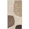 DRW Quadro Astratto Stampato in Beige e Marrone Chiaro e Scuro 140 x 70 x 3,8 cm