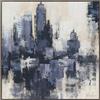 DRW Quadro Astratto Stampato in Bianco, Nero e Grigio, 120 x 120 x 3,8 cm