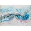 DRW Quadro Tela Astratta in Blu e Oro, 70 x 100 x 3,7 cm