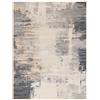 DRW Quadro Astratto Stampato in Bianco, Grigio e Nero 120 x 80 x 5 cm