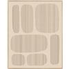 DRW Quadro Astratto Stampato in Beige e Grigio 80 x 100 x 3,8 cm