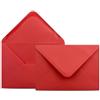COLOURS 4-YOU by Glüxx-Agent Colours-4-you - 50 buste per lettere, formato DIN C6, 11,4 x 16,2 cm, con chiusura a linguetta con punta da inumidire, colore: rosso