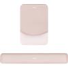 MOSISO Tappetino Mouse con Poggiapolsi&Tastiera Set,Rettangolare Ergonomico Tappetino Antiscivolo Base Casa/Ufficio Dolore Sollievo&Facile Digitare Mouse Pad&Rialzato Memoria Schiuma,Albicocca