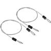 PATIKIL Sicurezza Acciaio Cavo 2.5mm x 0.5m/1.64ft Cavo Antifurto Rivestito Bagaglio Blocco Filo Corda con Doppio Cerchio Sicurezza per Esterni, Bici, Porte, Lampade, Trasparente 2pz