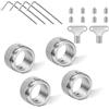 Adiwo 4 PCS Adattatori Diametro Interno 22 mm e 2 PCS Chiavi per Valvole di Riscaldamento - Strumenti Pratici per Apertura/Chiusura Valvola Radiatori Per Ra/Rav/Ravl, Facili da Usare