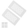 PATIKIL 6 X 3 Inch Copertura Per Presa D'Aria Porta, 2 Pcs Griglia In Alluminio Resistente Per Ventilazione Con Viti Di Montaggio Per Ante Armadio, Bianco