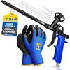 S&R Pistola Schiuma Poliuretanica Professionale PU 330 mm. Pistola per Schiuma Espansa Rivestimento Antiaderente e Ugello Acciaio Inox e Teflon. Foam Gun Dosaggio di Precisione.