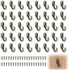 JYYWTSI Set di 40 Mini Ganci in Bronzo Antico, 17x13mm, Mini Ganci Antichi in Ferro, Ganci Appendiabiti, Ganci Decorativi per Viti, Ganci per Gioielli, Borse, Asciugamani, Cucina, Bagno e Parete