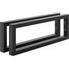 HOLZBRINK Supporti per mensole in metallo 45x15 cm HLA-A (2 pz) | Reggimensole da muro, staffe per mensole lavabo da appoggio, o soggiorno | Colore: Nero