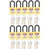 Leopacat Lockout Tagout Sicurezza Lucchetto Set,38 Millimetri di Larghezza Blocco Nylon Lucchetto Blocco Lucchetto con 2 Chiave di Lucchetti Antipolvere Ingegnerizzato per Lock out Tag out Stazioni