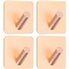 QUARKZMAN 4Pcs Ganci Adesivi Per Asciugamani In Alluminio Quadrato Ganci Adesivi Resistente Ganci A Parete Sticky Ganci Per Asciugamani Per Bagno Cucina Casa E Ufficio (Rosa Oro)