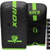 RDX Guantoni Boxe per Allenamento e Muay Thai, Maya Hide Pelle KARA Guanti da Sacco per Sparring, Kickboxing, Sacchi Pugilato, Arti Marziali Combattimento, Colpitori Punzonatura, Punching Bag Mitts