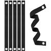 Supertool Confezione da 6 cinghie per alberi da 40 x 3,8 cm, cinghie di supporto per alberi con occhielli robusti, cintura nera per legare le piante per una crescita sana delle piante, ideale per giardino,