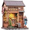 CUTEBEE Japanese Sakura Kimono Book Nook Kit - Casa delle Bambole fai da te Puzzle 3D in Legno per Adulti, Casa in Miniatura da Costruire da soli, Regalo Creativo e Decorazione per Libreria