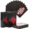 Set 2 Mazzi Carte Da Poker Impermeabili In PVC – Oro E Argento, Grandi 8,9x5,8 Cm, Professionali, Flessibili, Per Giochi