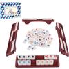 GOTHINK Gioco Rummy da Tavola Classico - 106 Fiche con 4 Supporti Doppi, Versione da Viaggio Compatta, Gioco da Tavolo per Adulti, Bambini e Famiglia, 2-4 Giocatori