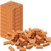 Yotlein100 Pezzi Mini Mattoncini, 2 x 1 x 0.5Mini Mattoni in Miniatura, Mattoni Rossa da Costruzione, Piccoli Mattoni da Costruzione Set, per Fai da te, Costruzione, Casa Delle Bambole da Giardino