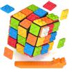 Roxenda cubo di Compatibile 3X3X3 with Bricks Cubo Magico per divertimento di bambini e adulti (nero)