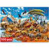 QUOKKA Puzzle da 100 pezzi per bambini da 4 a 10 anni - Puzzle da pavimento & gioco educativo animali africani 8-10 anni - Puzzle per ragazzi e ragazze 3-8 anni