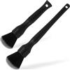 ZJCANGLIU 2 Pezzi Pennello Pulizia Auto,Pennelli Pulizia Auto24cm+17cm(Nero) | Pennelli Detailing Auto,Spazzola Auto,Spazzola Pulizia Auto,Spazzola per Auto,Pennello Pulizia Auto Interni