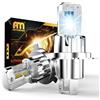 ANTEMOON Lampadine H4 LED per Fendinebbia, 100W 20000LM 600% Luminosità 6500K Bianco 12V 24V Freddo Fari Auto LED Lampada Sostituzione per Alogena, 1:1 Mini Design Plug and Play, Pacco da 2