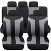 Rebeca Shop - Copri sedili Auto Universali LS05 | Colore Grigio | Set Anteriori e Posteriori | Poliestere | No Suv