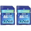 LinkMore Scheda SDHC 32 GB (Set da 2) Memory Card per Macchina Fotografica, SD Card 32GB, A1, UHS-I, U1, V10, Classe 10, Velocità di Lettura fino 97 MB/s, Scheda SD Macchina Fotografica
