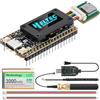 Meshnology Scheda di sviluppo ESP32 LoRa V4 + modulo GNSS L76 + batteria da 3000 mAh, aggiornato ESP32-S3 SX1262 LoRa WiFi Bluetooth 2MB PSRAM 16MB Flash 915MHz Antenne OLED Supporta GPS e solare per Arduino