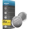 ABSINA 25x Batteria CR1632 3V - CR1632 batteria anti-perdita & lunga durata - Batteria 1632, CR 1632 batteria, pila CR1632 3V, 1632 batteria, batterie 1632