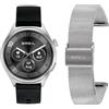 Breil, Collezione BC 3.9, Smartwatch Unisex con 2 Cinturini, in Silicone e in Acciaio Maglia Mesh, Resistente all'Acqua, Connettività Bluetooth, Ricarica Wireless, Cassa 39 mm in Lega di Zinco