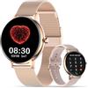 LUNIQUESHOP LSCALL Smartwatch donna Chiamata e Risposta, notifiche, messaggi, contapassi, assistente vocale, Orlogio con 2 cinturini, Cardiofrequenzimetro, SpO2,Fitness Sonno per Android iOS 1.7