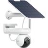 Reolink 4K Telecamera WiFi Esterno Senza Fili con Batteria da 20000 mAh, Registrazione Continua, Rilevamento AI, Auto Tracking, Visione Notturna Color, Rotazione PT 360, Altas PT Ultra+Pannello Solare