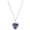 Venetiaurum - Catenina con Cuore Blu 12mm in Vetro Originale di Murano e Argento 925 - Gioiello made in Italy certificato