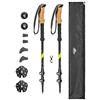 Cascade Mountain Tech Trekking Poles-Carbon Fiber Walking or Hiking Sticks with Quick Adjustable Locks (Set of 2),Green, Bastone Unisex, Verde, Cork Grip