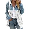 TOFOTL Herbst Maglioni Natale Coppia Firmato Sottogiacca Leggera Felpa Carina Pile Donna Zip E Cappuccio Felpa Donna Zip E Cappuccio Maglie Natalizie Famiglia Giacca da 10-Azzurro L