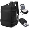 HPLQQ Zaino Ryanair 40x30x20 Zaino da Viaggio Aereo Bagaglio a Mano 24L Borsa da Cabina per Uomo e Donna Lavoro e Scuola Trekking Casual Daypack Impermeabile per laptop 14,B1-Nero