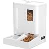 DUDUPET Distributore Automatico Cibo Gatti e Acqua 2 in 1, 5L Dispenser Cibo Gatto, Mangiatoia Cani Timer Programmabile 1-6 Pasti, 4L Dispenser di Acqua