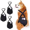 Duscdesp 3 pannolini riutilizzabili per cani con bretelle rimovibili, pantaloni ad alta assorbenza, lavabili, mutandine per cani femminili, pannolini per cani (XS)