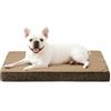 JOEJOY Cuccia Cane Interno Taglia Piccolo, Cuccia per Cani Ortopedico, Letto per Cani Impermeabile Sfoderabile e Lavabile, Cuscino Cane, Base Antiscivolo, Marrone, 58x44x7.5cm