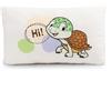 NICI 63077 - Morbido cuscino in tessuto peluche per bambini e adulti, ideale per casa, asilo o in viaggio, motivo: tartaruga, 43 x 25 cm, beige
